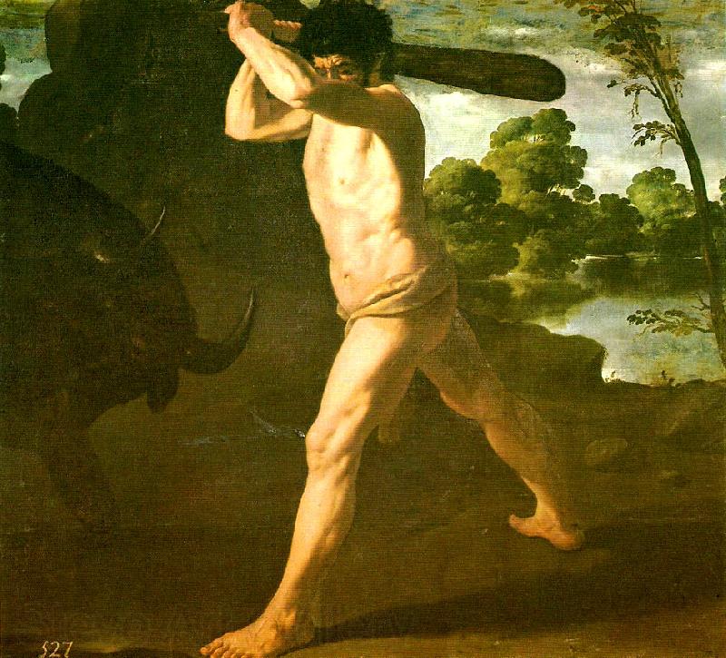 Francisco de Zurbaran hercules and the cretan bull Norge oil painting art